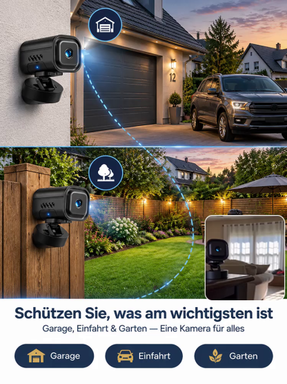 📷 Smarte KI-Sicherheitskamera | Kein WLAN, Keine Abo-Kosten