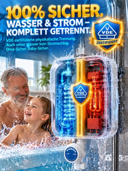🔥 Sofort-Durchlauferhitzer | Keine Installation, Kein Speicher