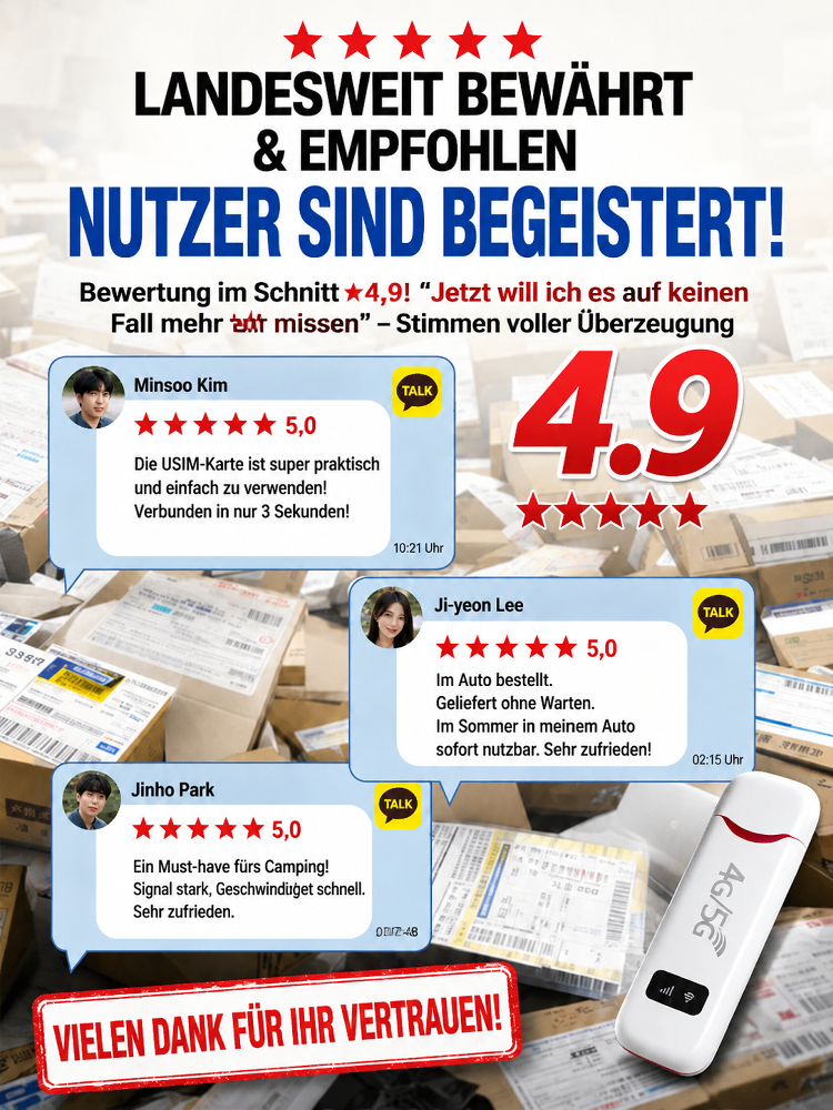 📡 Tragbares 5G-WLAN | Dauerhaft kostenloses Internet | Satellitentechnologie nach Militärstandard | Keine SIM-Karte erforderlich | Unterstützt 10 Geräte 📶✨