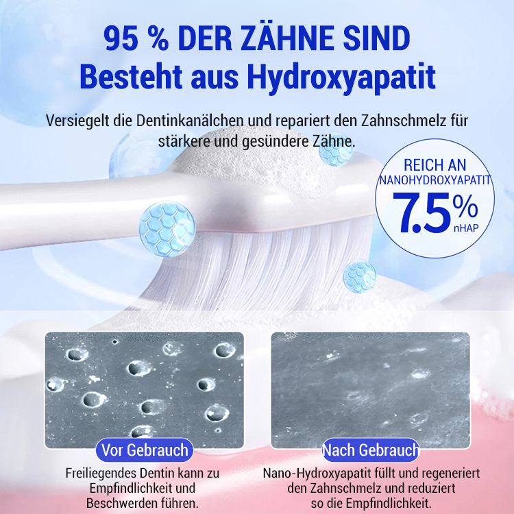 【Reines natürliches organisches Material】Hydroxylapatit-Zahnpasta