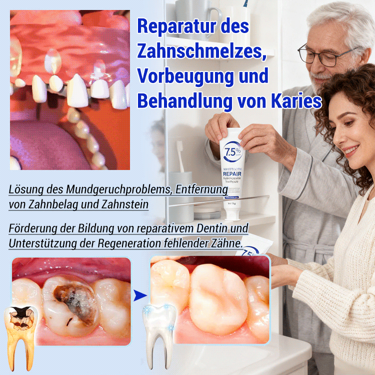 【Reines natürliches organisches Material】Hydroxylapatit-Zahnpasta