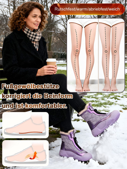 Handgemachte Freizeitschuhe aus weichem Leder für Damen mit hohem Schaft.