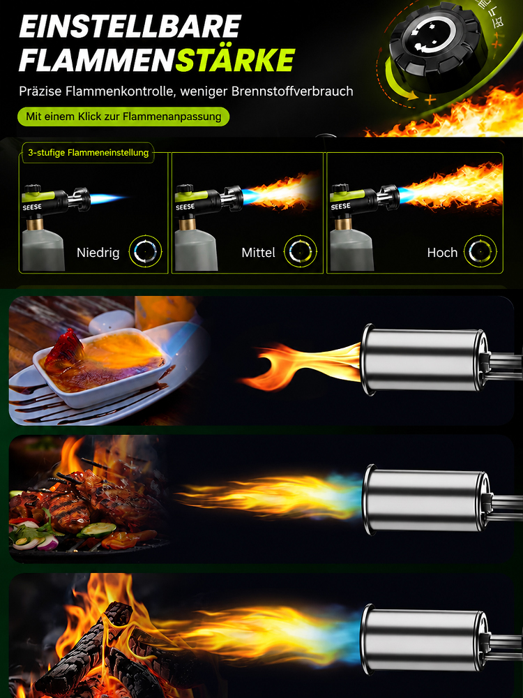 【12.000W Power & 1760°C Hitze】Industrie-Flammenwerfer