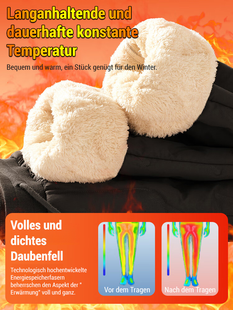 Gore-Tex-Gewebe mit Kaschmirfutter, wind- und wasserdicht, schützt leicht vor Kälte bis zu -45° 