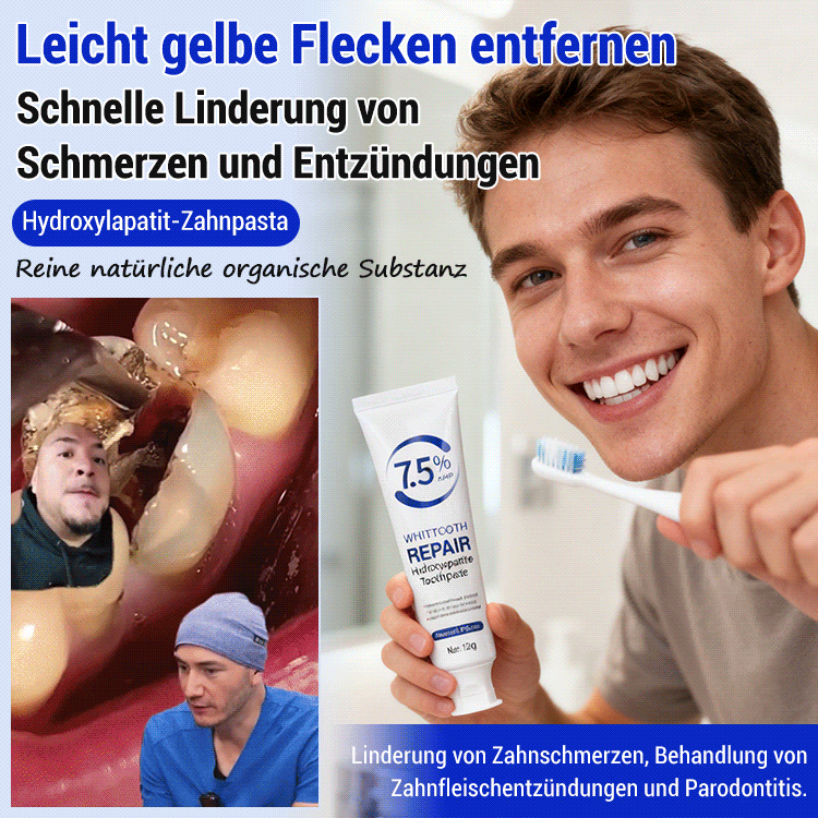 【Reines natürliches organisches Material】Hydroxylapatit-Zahnpasta
