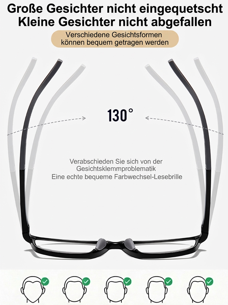  👓✨Multifokale, photochromatische, blaulichtblockierende, HD Silikon-Sport-Lesebrille