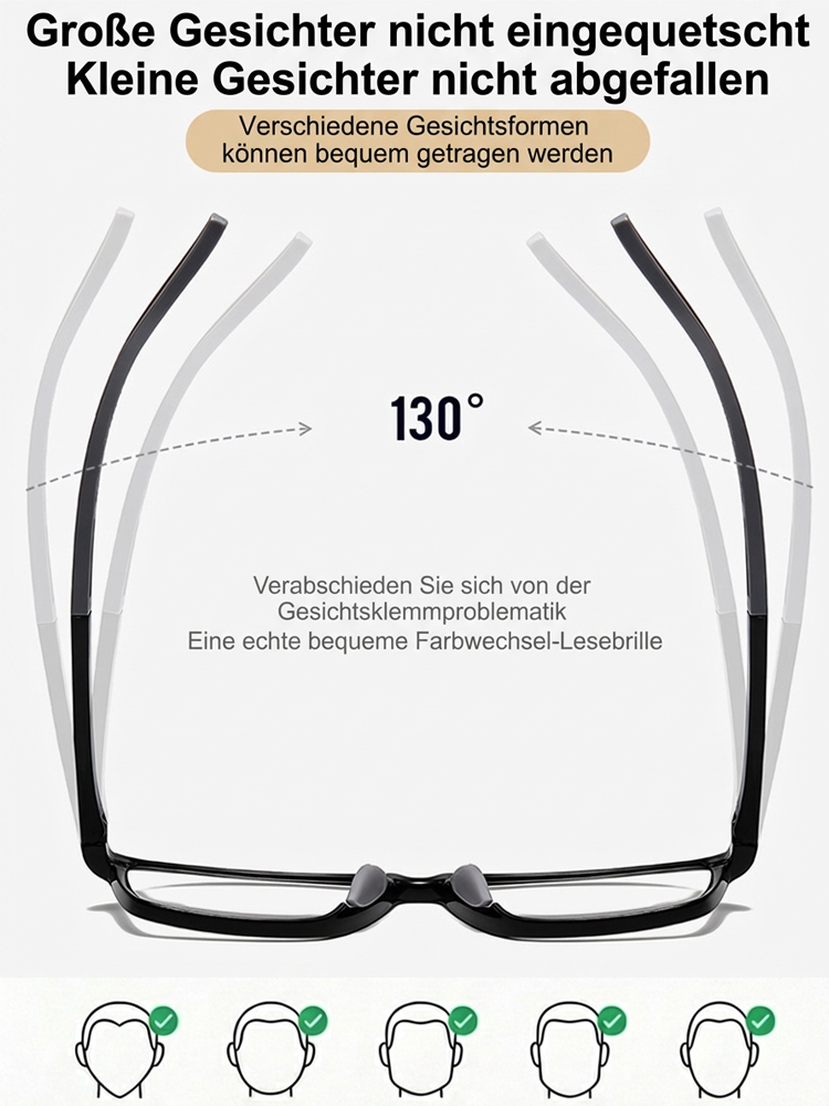  👓✨Multifokale, photochromatische, blaulichtblockierende, HD Silikon-Sport-Lesebrille