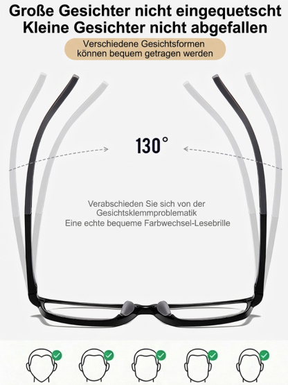  👓✨Multifokale, photochromatische, blaulichtblockierende, HD Silikon-Sport-Lesebrille
