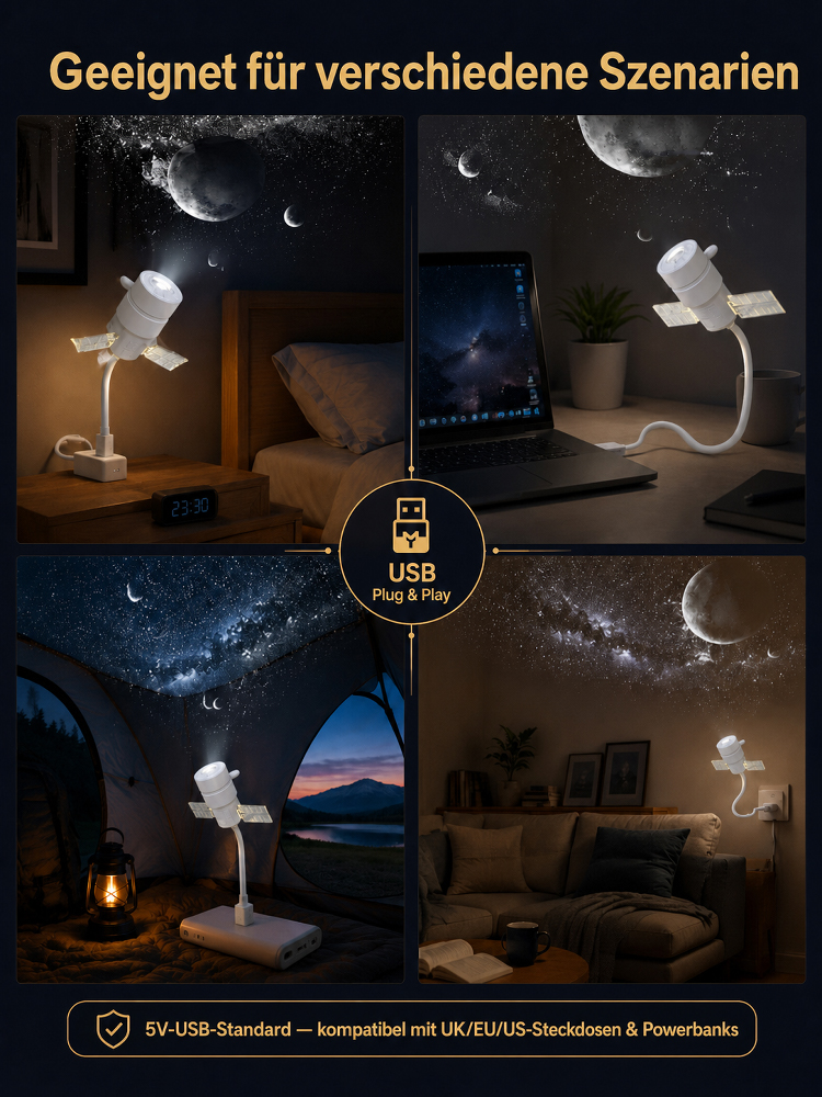 Ozean- & Galaxie-Projektor: Ihr privates Aquarium & Planetarium für Zimmer und Auto – in nur 1 Sekunde!