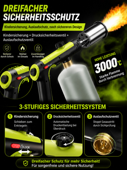 【12.000W Power & 1760°C Hitze】Industrie-Flammenwerfer