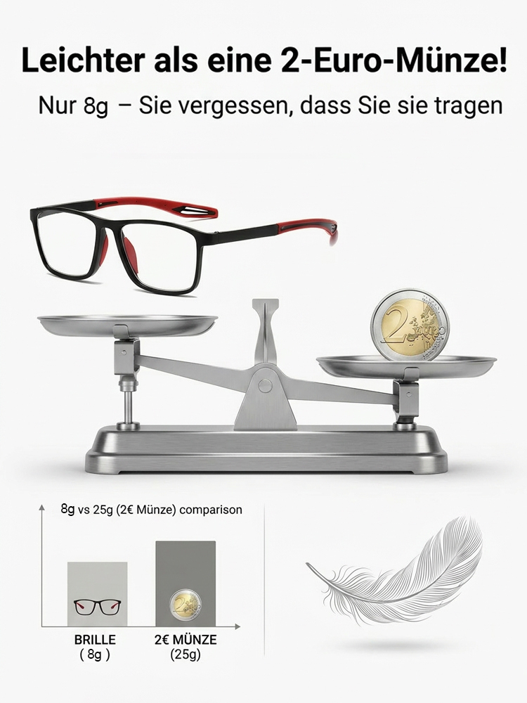  👓✨Multifokale, photochromatische, blaulichtblockierende, HD Silikon-Sport-Lesebrille