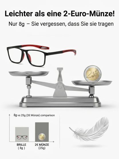  👓✨Multifokale, photochromatische, blaulichtblockierende, HD Silikon-Sport-Lesebrille
