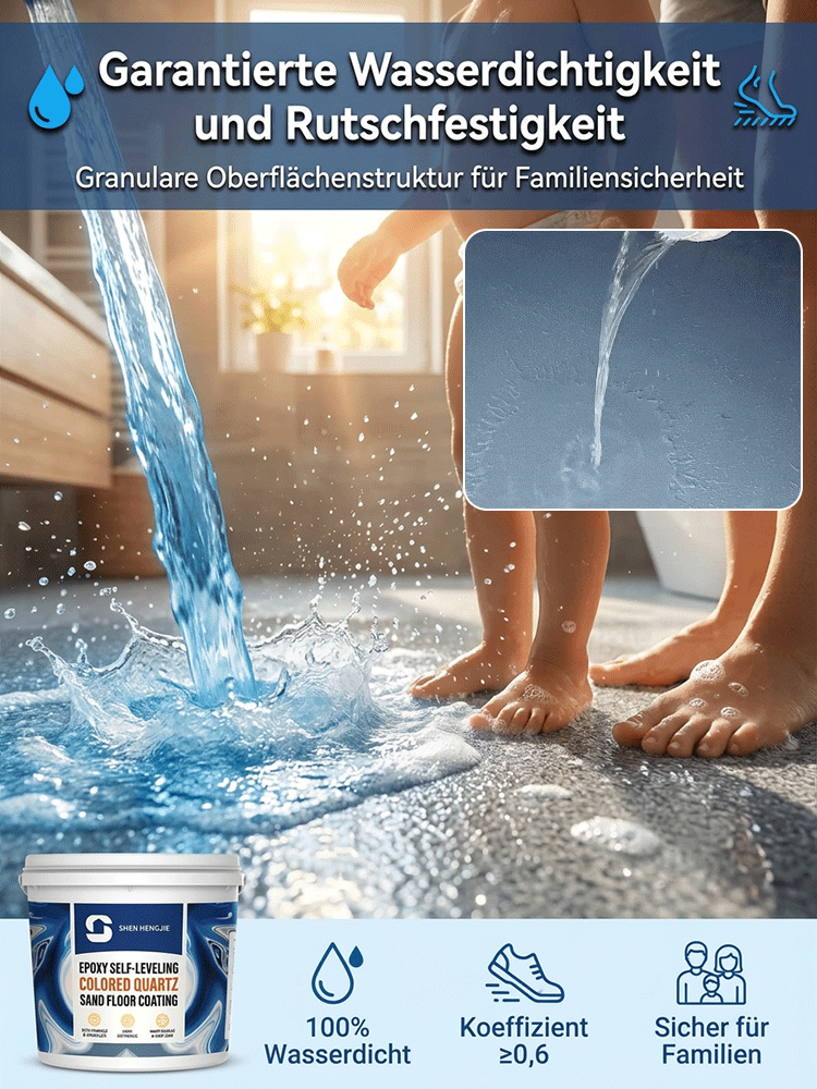 Abriebfeste, rutschfeste selbstnivellierende Epoxid-Bodenbeschichtung (ölbasiert)
