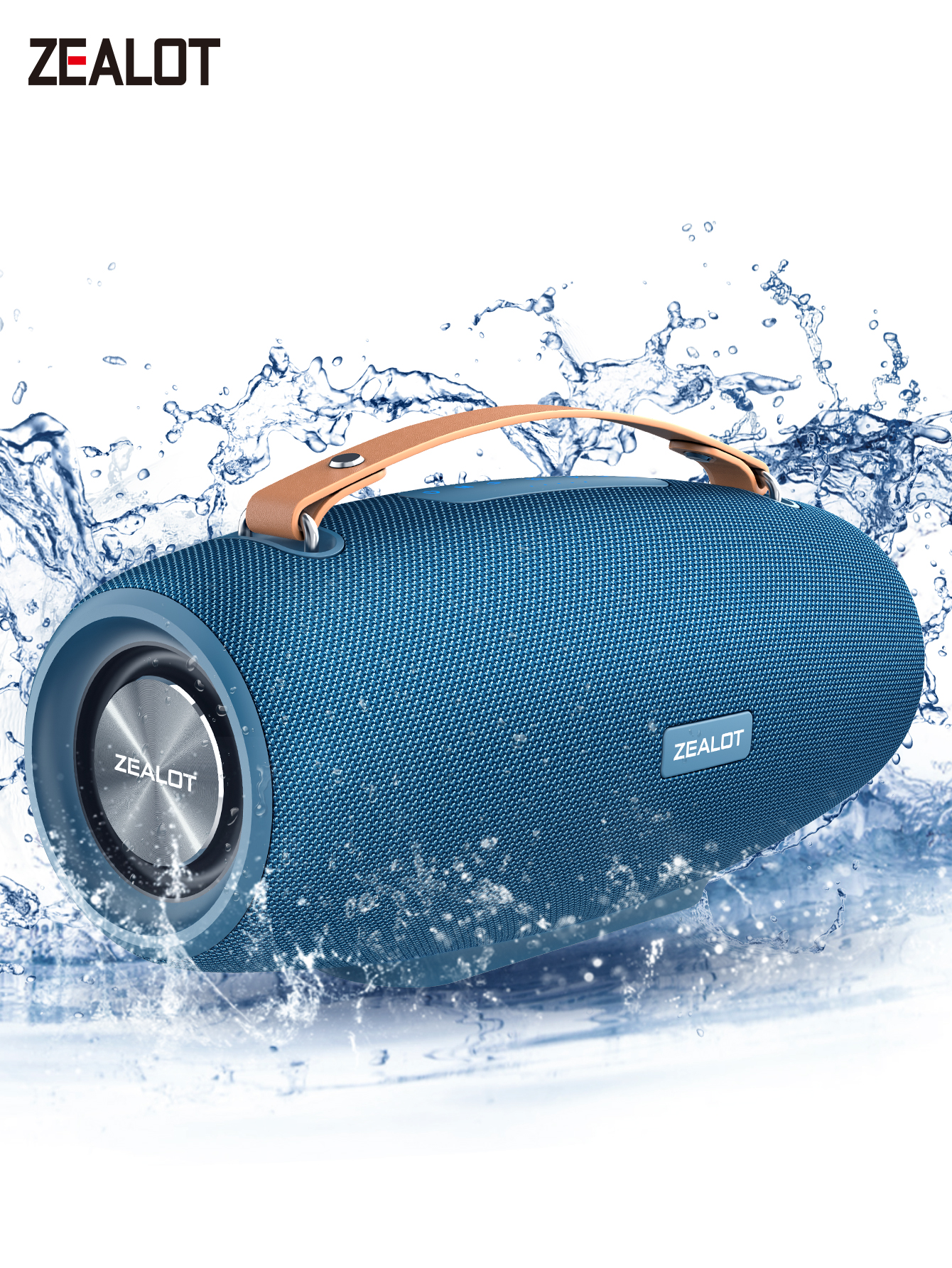 Portable 60W Wireless Speaker with 3 Subwoofers, EQ Mode, 3D Surround Sound
