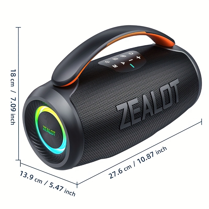 Wireless portable speaker with dual woofers and long battery life