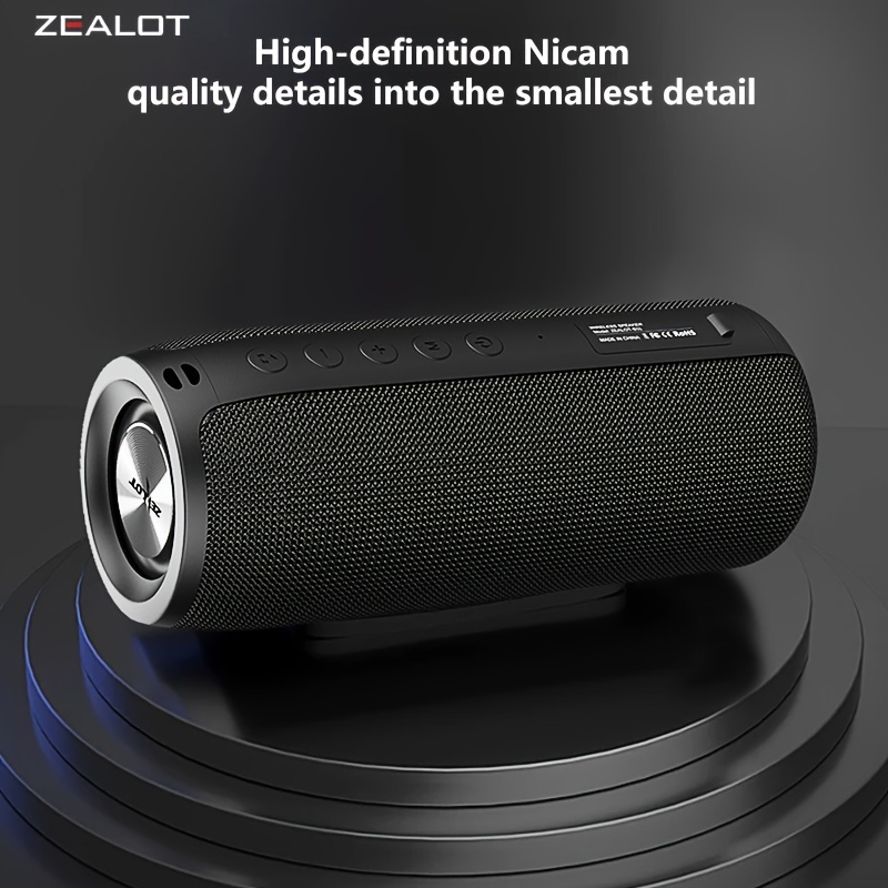 Portable wireless dual pairing speaker with powerful bass