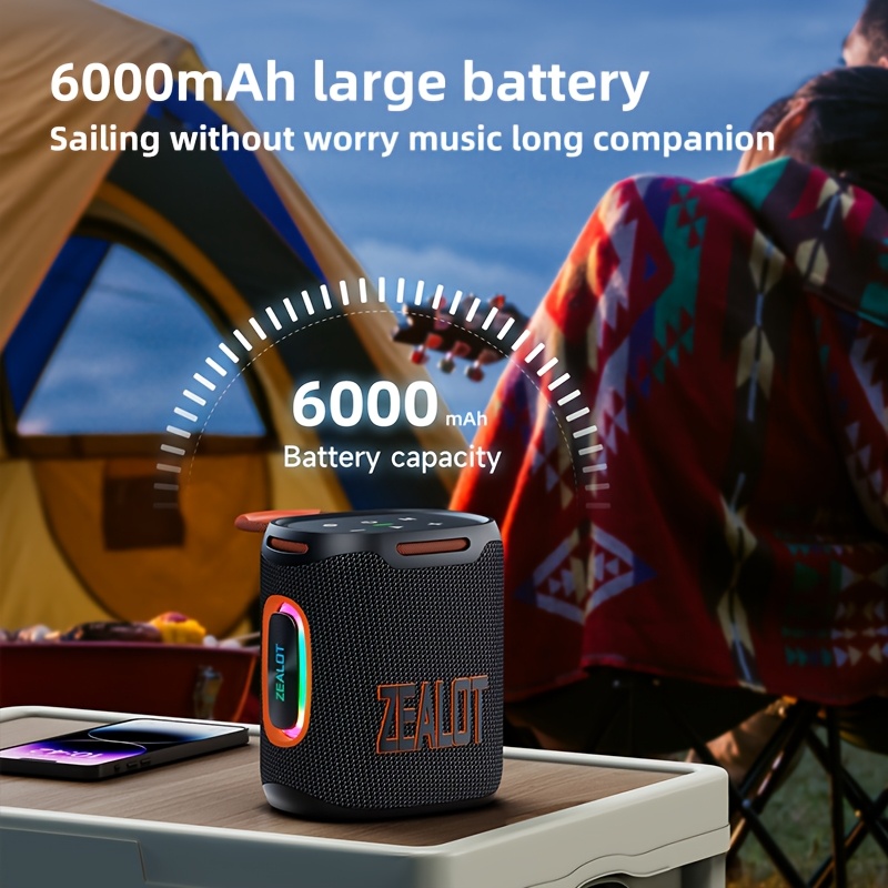Portable Wireless Speaker with RGB Lighting TWS Hands-free Calling