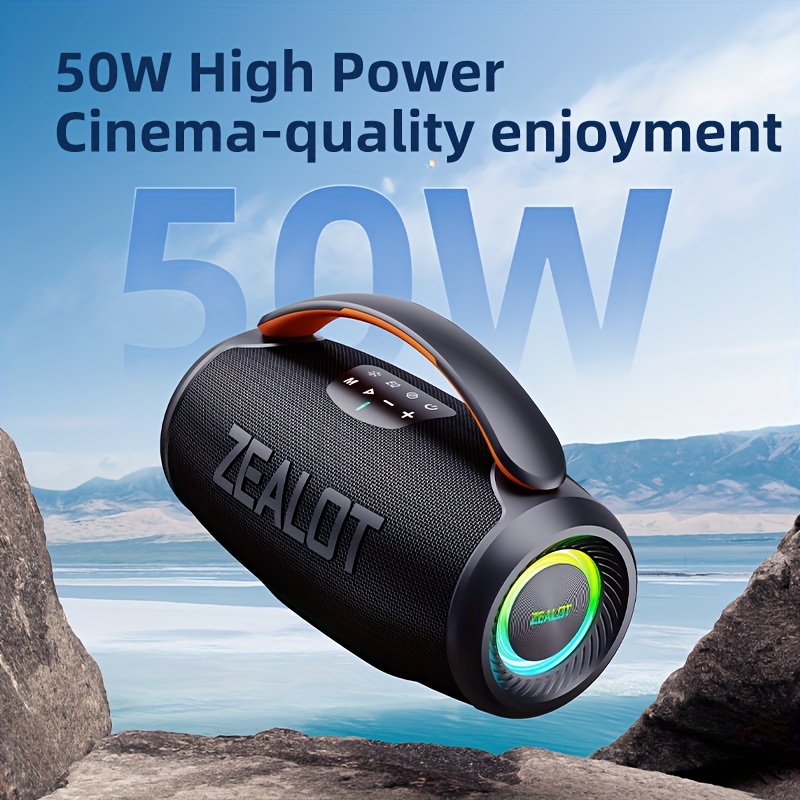 Wireless portable speaker with dual woofers and long battery life