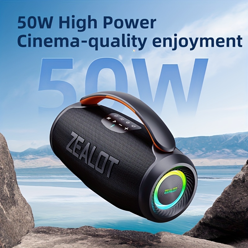 Wireless portable speaker with dual woofers and long battery life