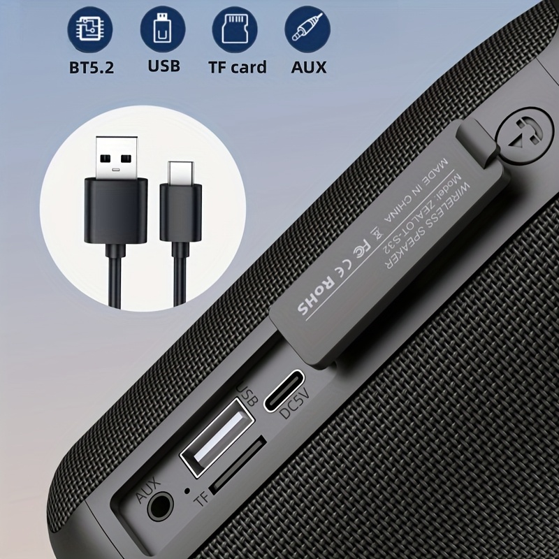 Wireless speaker with dual karaoke microphones and 360° multi-directional sound