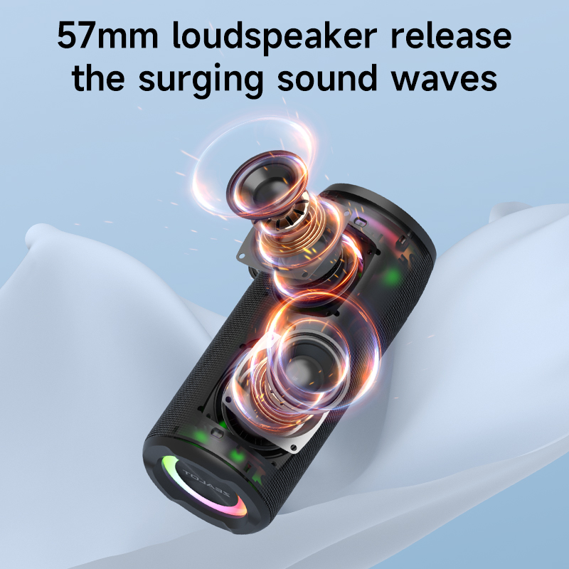 Portable Wireless Dual Speakers Bass Enhanced High-Resolution Audio (Upgraded)