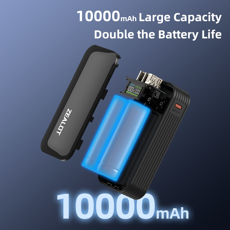 Outdoor portable ultra-fast power bank with charging cable