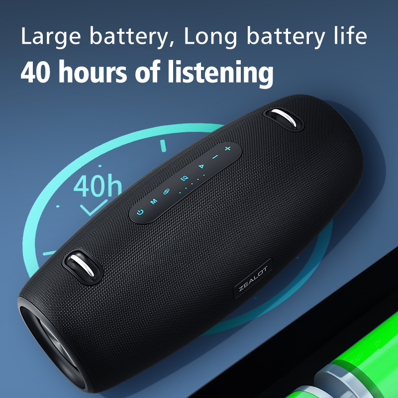 Portable 60W Wireless Speaker with 3 Subwoofers, EQ Mode, 3D Surround Sound