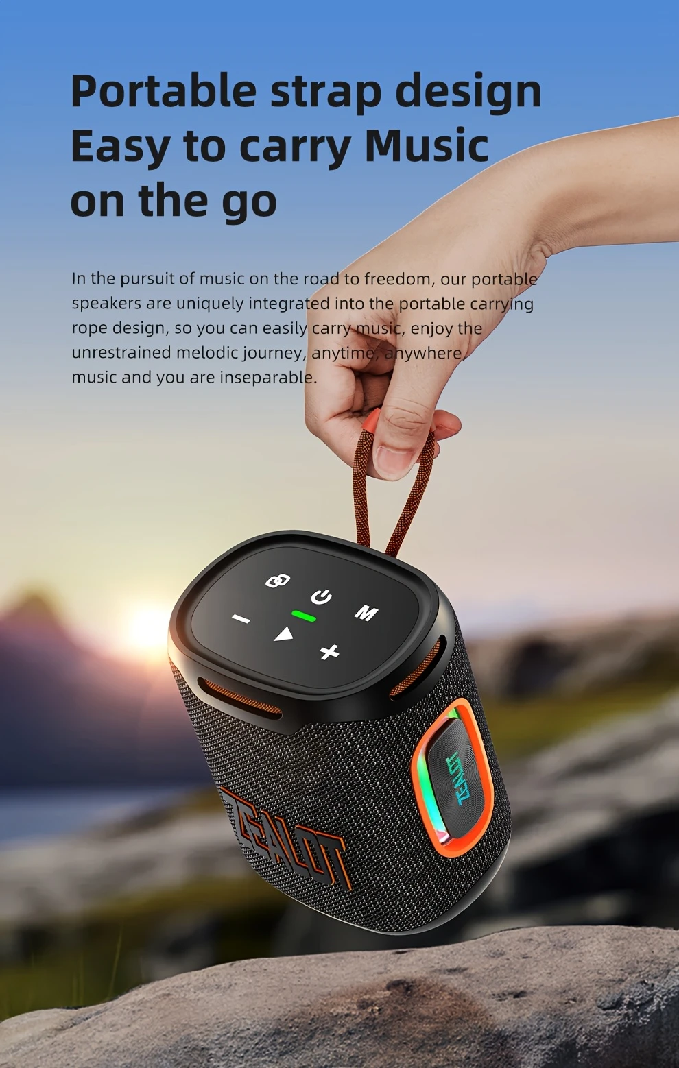   s122 25w portable wireless speaker ipx5 6000mah long   with rgb lighting 8 hour playtime tws hands free calling usb aux smartphone tablet tv support ideal for outdoor car party home theater details 7