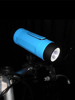 blue wireless speaker for bike