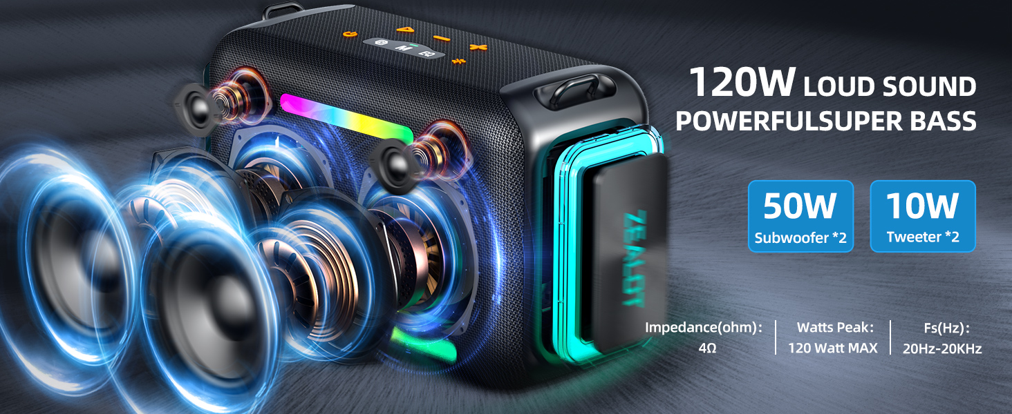 120W bluetooth  speakers