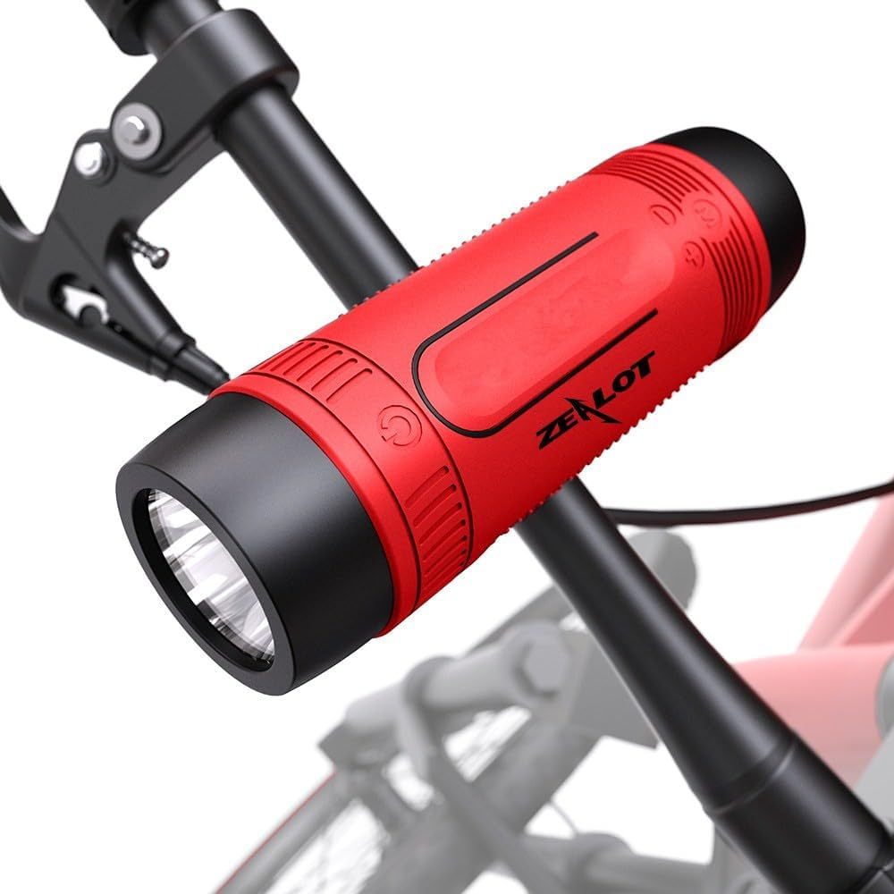 Bicycle Portable Speaker with LED Flashlight