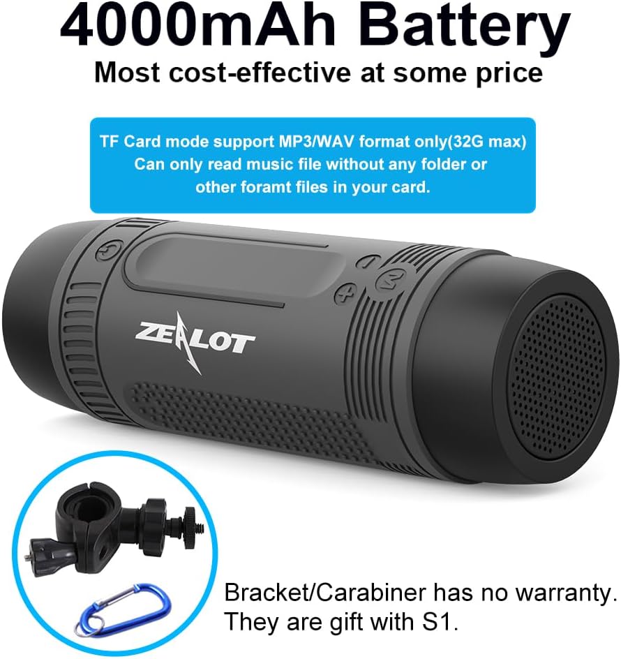 Bicycle Portable Speaker with LED Flashlight