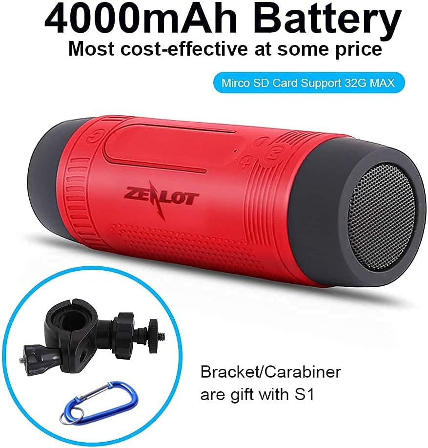 Bicycle Portable Speaker with LED Flashlight