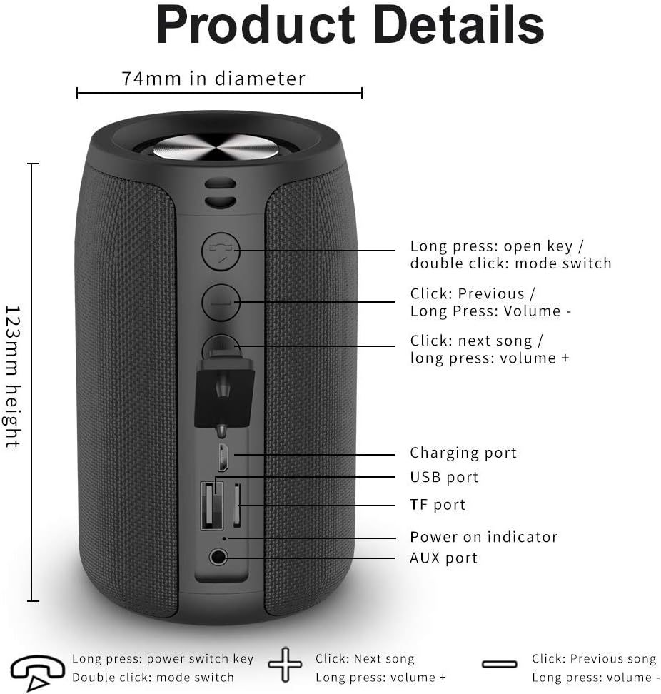 Portable Wireless Bluetooth Small Outdoor Speaker