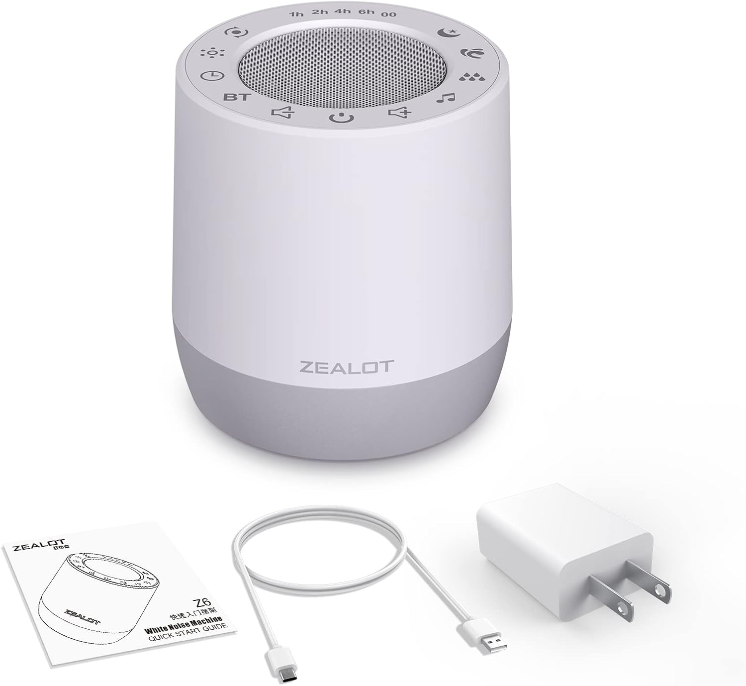 Sleep Sound Machine with 20 Soothing Sounds, 6-Color Night Light, 4 Adjustable Timers