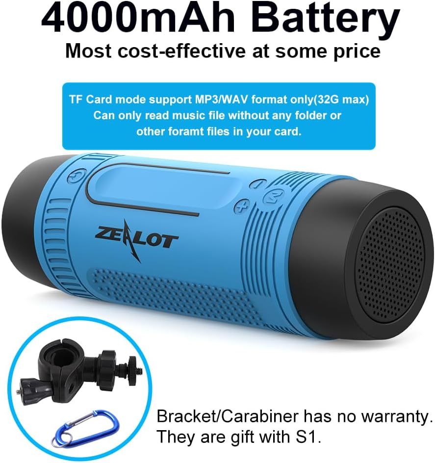 Bicycle Portable Speaker with LED Flashlight