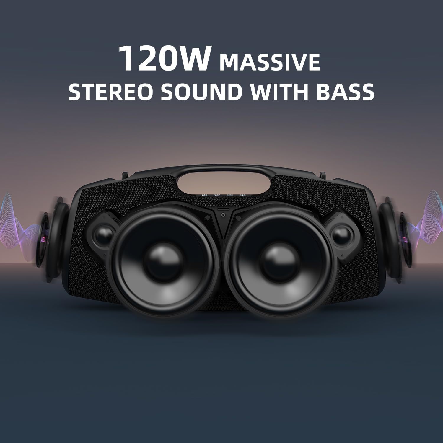 Wireless outdoor speaker with subwoofer, mobile power bank-ZEALOT