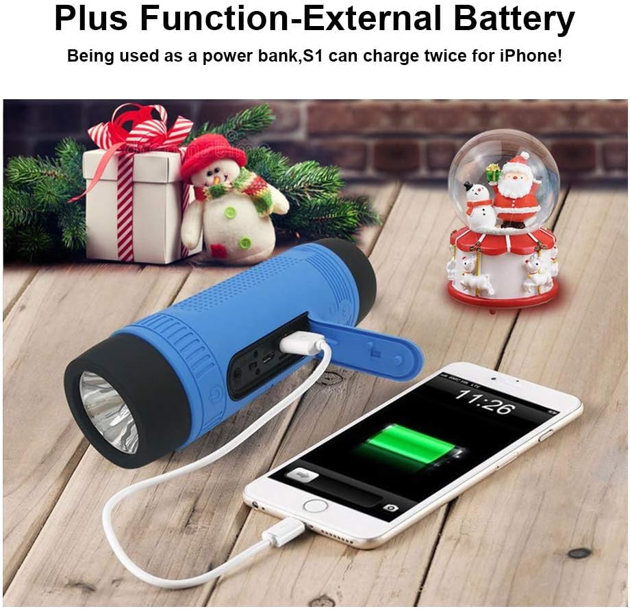 Bicycle Portable Speaker with LED Flashlight