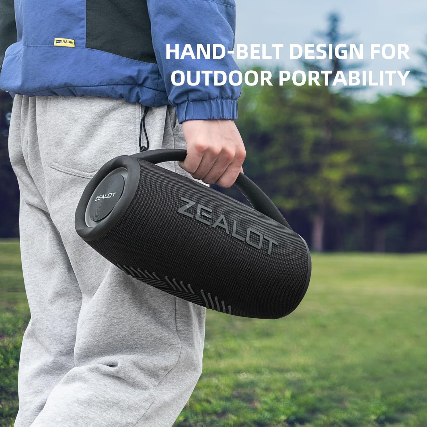 ZEALOT Portable Speaker, 80W Loud with Booming Bass, IP67 Waterproof,