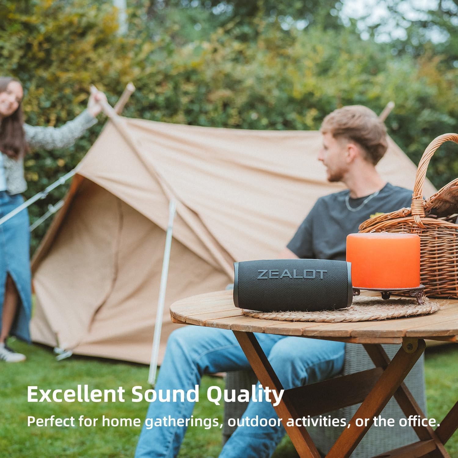 BassUp technology, portable wireless waterproof Bluetooth speaker,