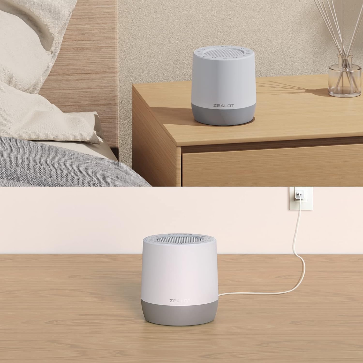 Sleep Sound Machine with 20 Soothing Sounds, 6-Color Night Light, 4 Adjustable Timers
