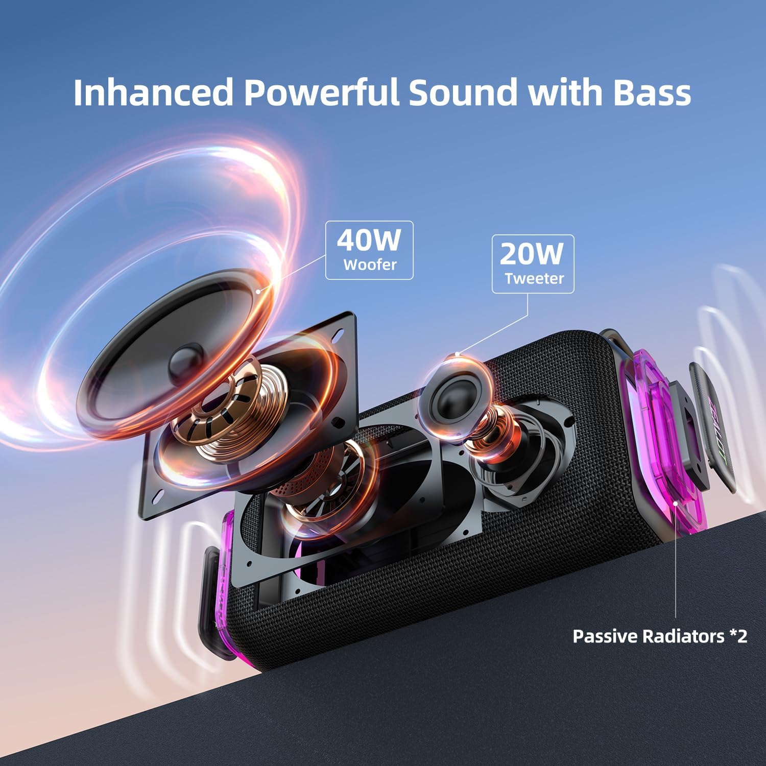 Home/home outdoor portable speakers, wireless dual configuration, travel speakers,