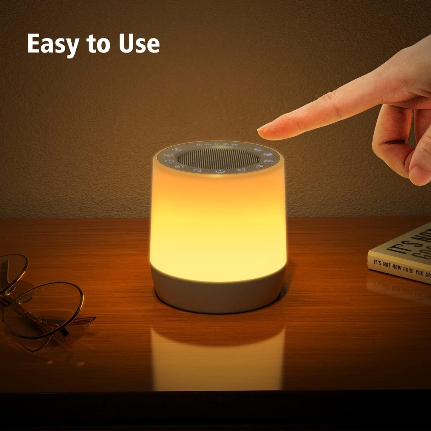 Sleep Sound Machine with 20 Soothing Sounds, 6-Color Night Light, 4 Adjustable Timers