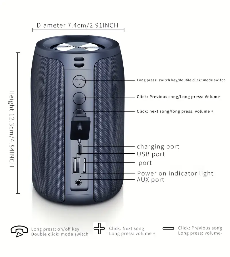   s32 wireless speaker with dual karaoke microphones 5  mnidirectional sound 1800mah battery 12 hours playtime tws dual pairing   bass for parties and entertainment karaoke microphone modern speaker design compact size details 9
