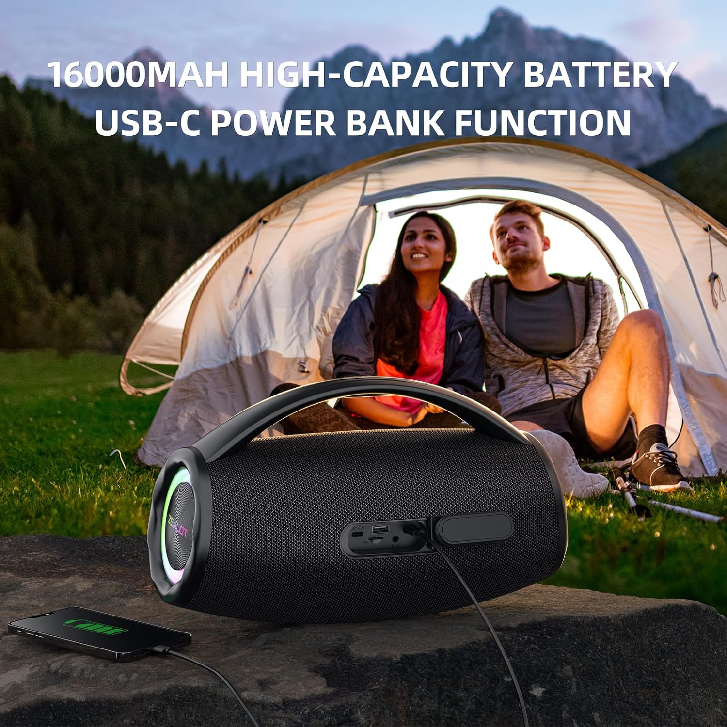Portable speaker, powerful bass, great speaker for outdoor use