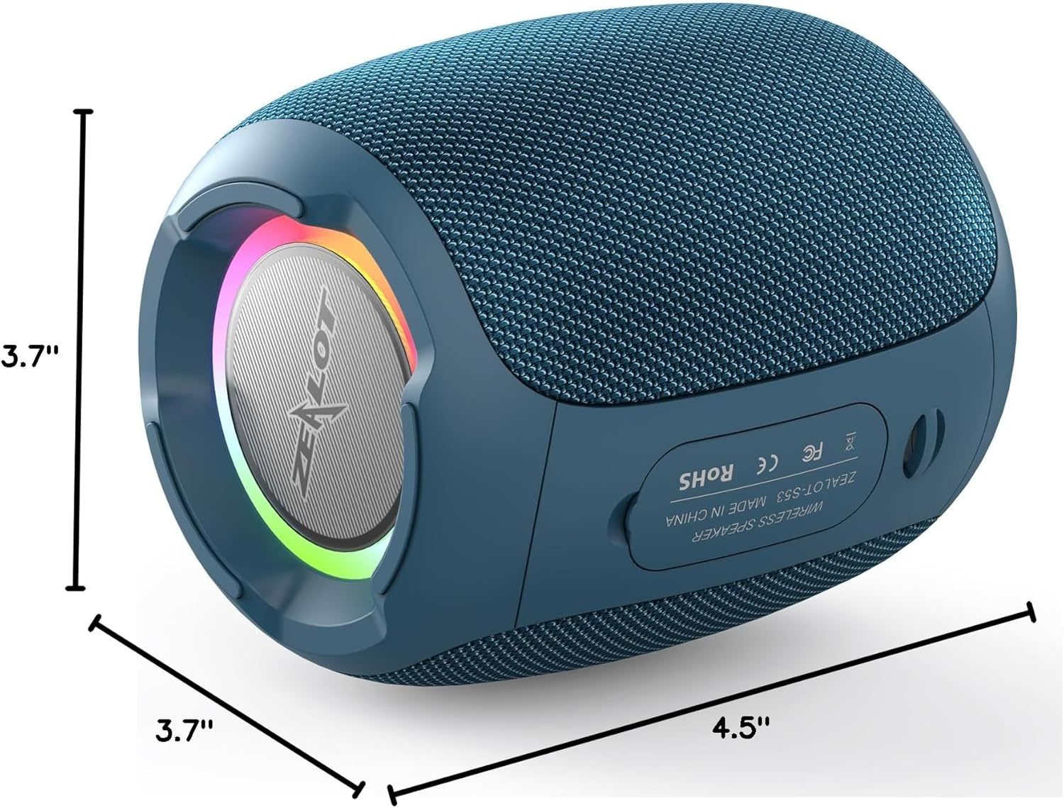 Portable Waterproof Wireless Bluetooth Speaker with LED Light