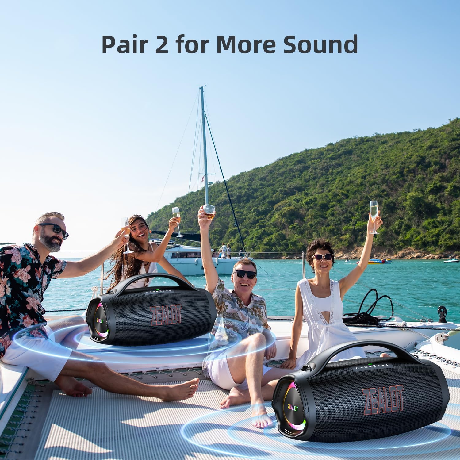 Portable Bluetooth speaker, suitable for home, outdoor, party