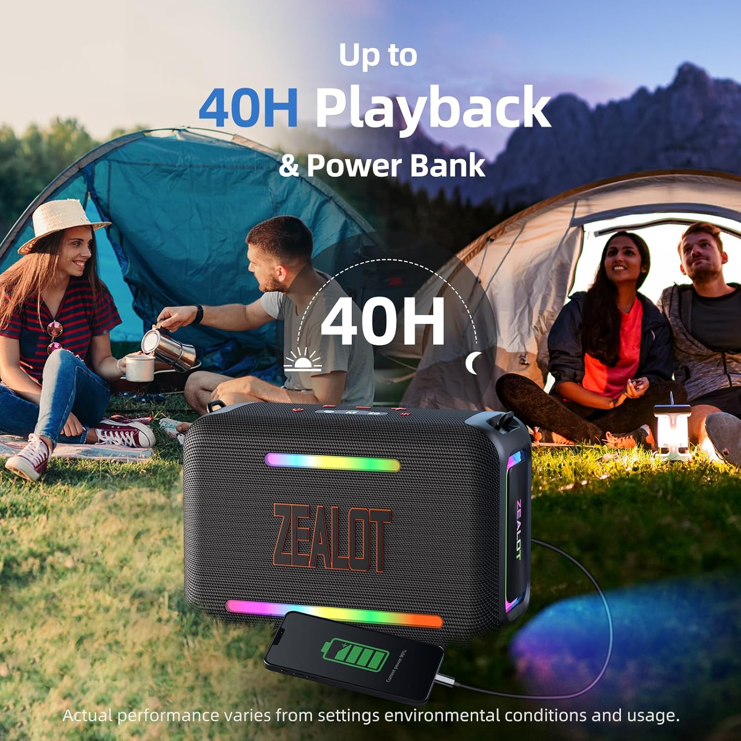 Wireless Bluetooth subwoofer speaker, long playback time, custom EQ