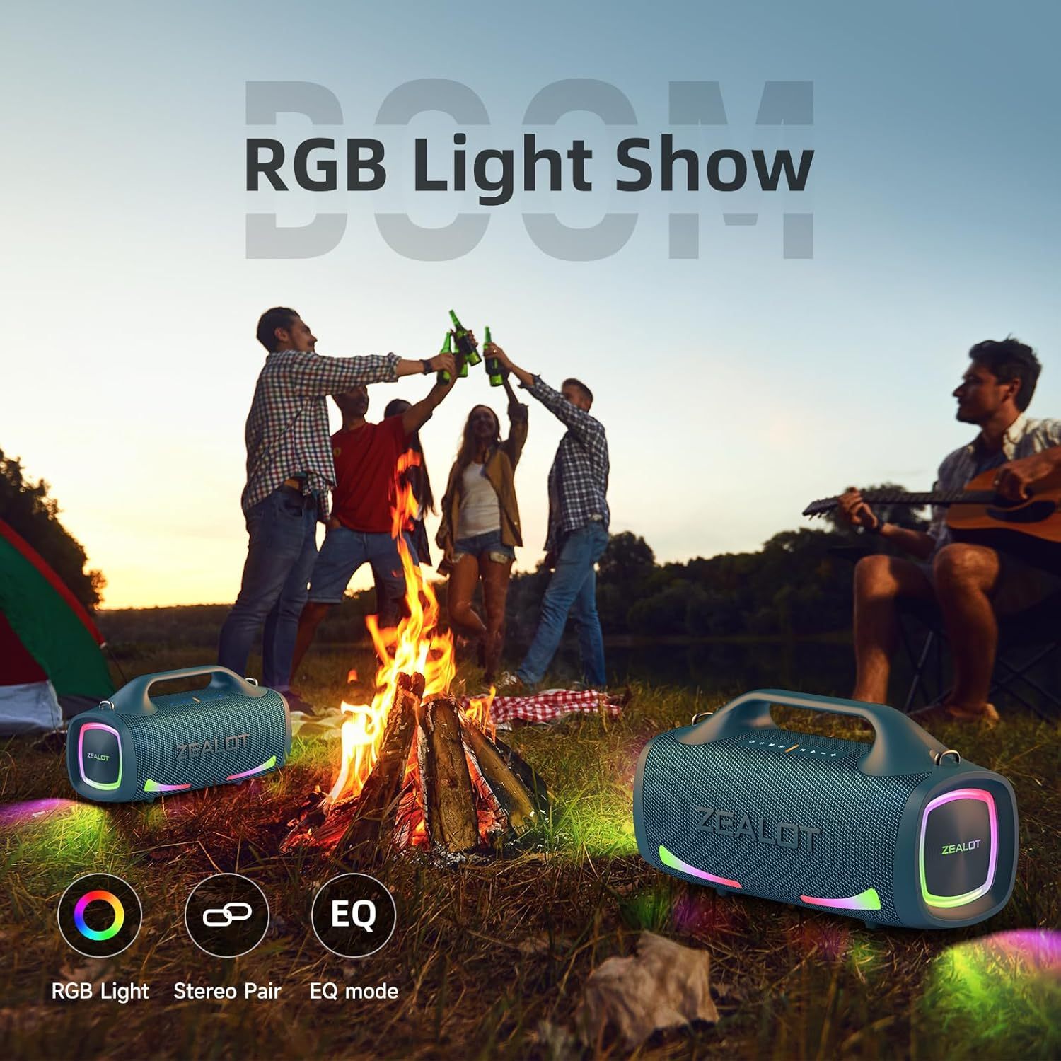 Wireless powerful sound speaker, dual pairing, XBass