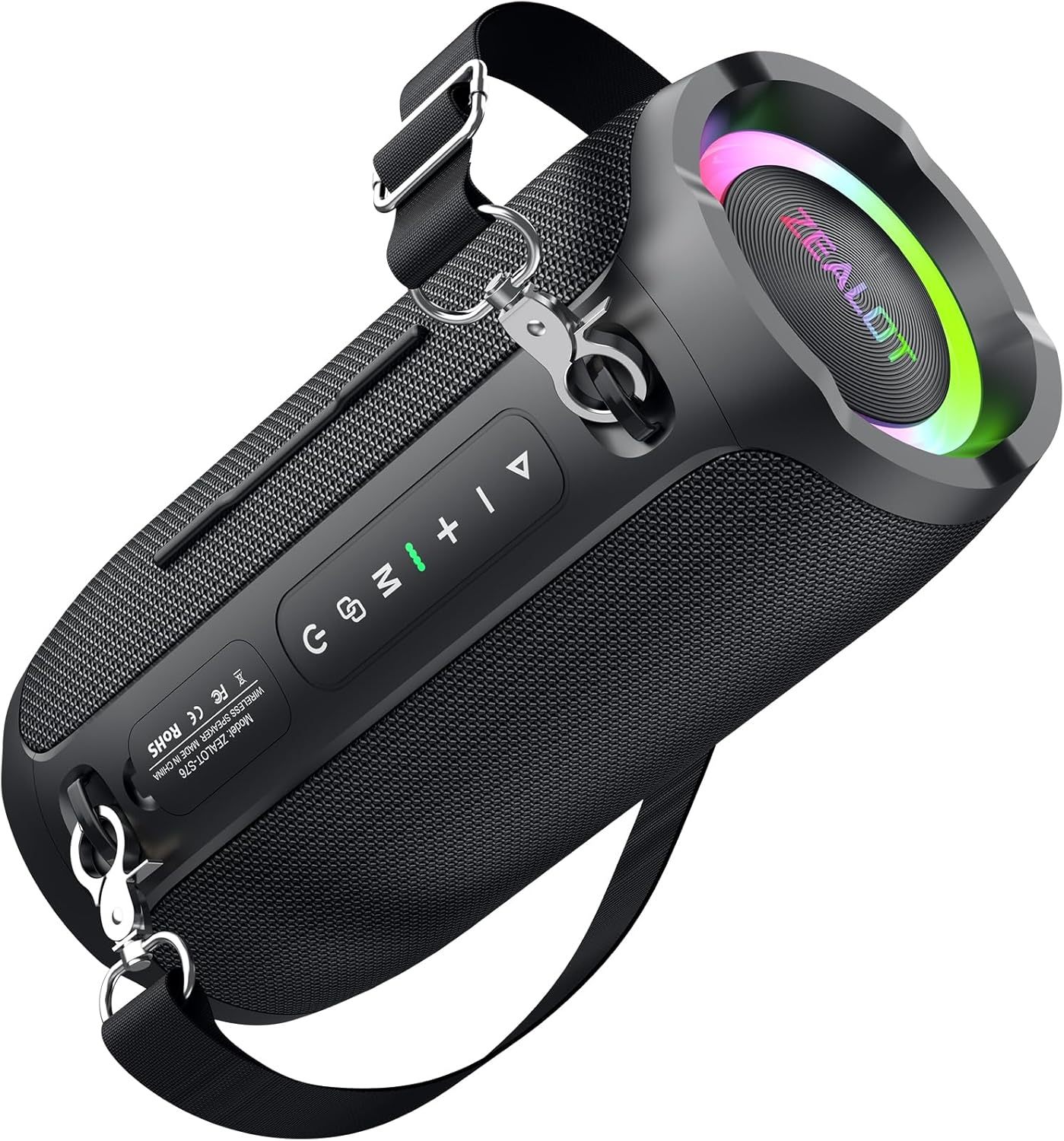 Portable Bluetooth speaker, vibration sound effect, with LED light, fr